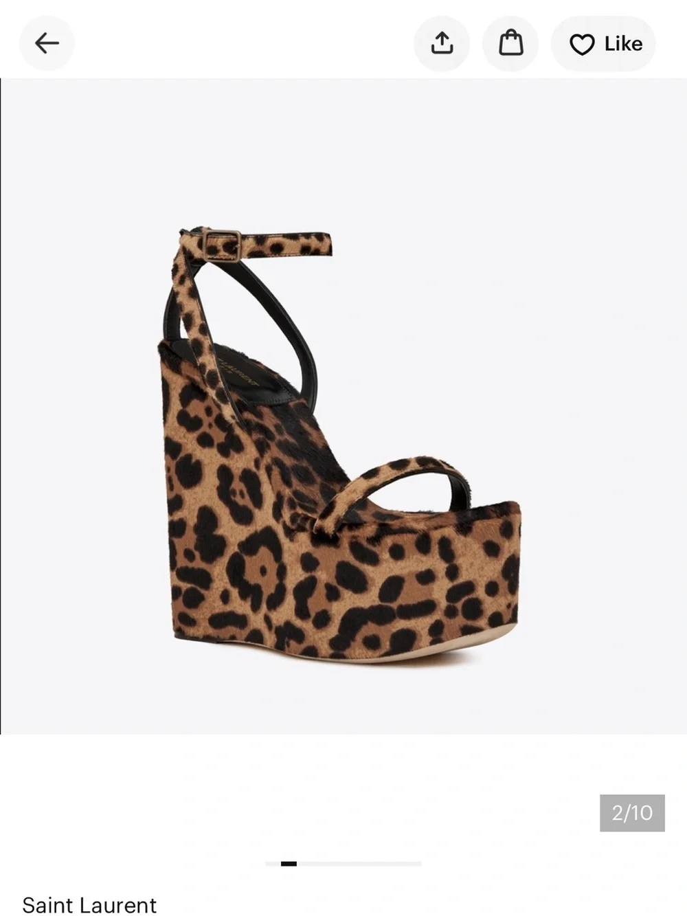 Leopard Print Platform Wedge Sandals
